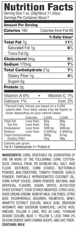 Nutritional Information Pajedas